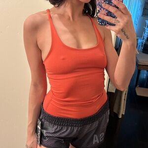 BEBE Burnt Orange Racerback Tank Top